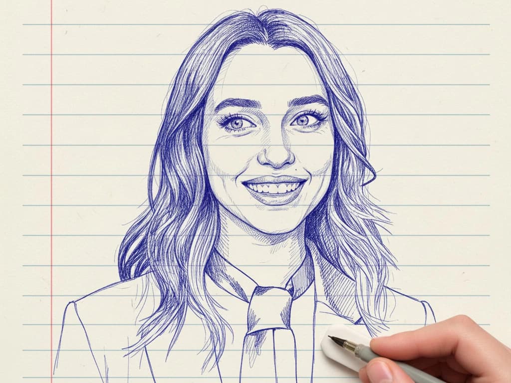 Model posing without people in the background